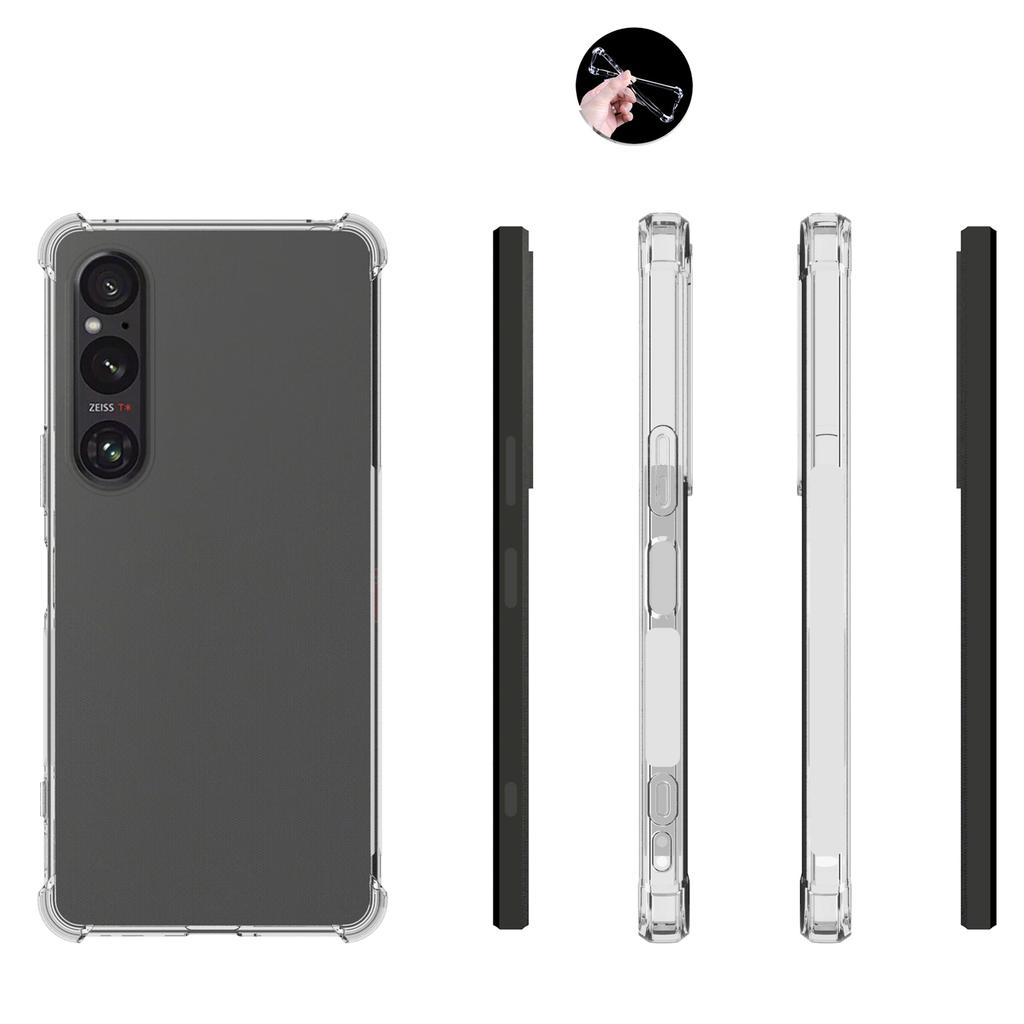 For Sony Xperia 1 VI Clear Cell Phone Case Anti-drop Flexible TPU Back Cover