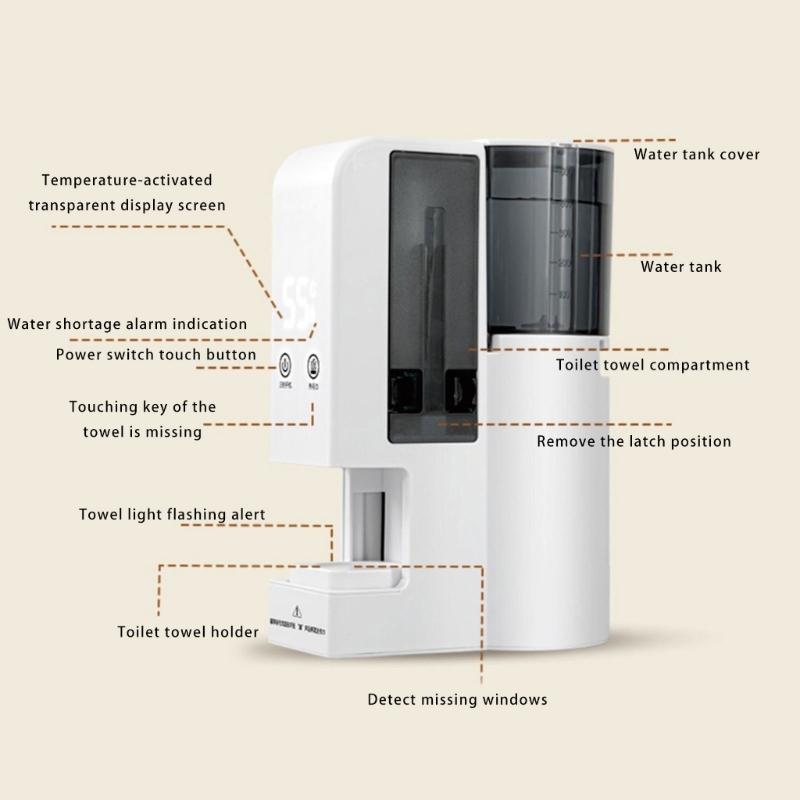 Heated Face Towel Warmer with Intelligent Temperature Control Safety Function 500ml Tank for Gentle Makeup Removal