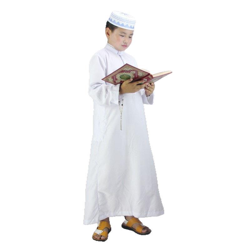 Men's Velvet Crew Neck Embroidered Robe, Small Size - Omani Style