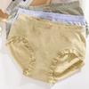 6Pcs Cotton Crotch Seamless Briefs Mid Waist Underwear for Women Soft Lace Bowknot Panties  Lady