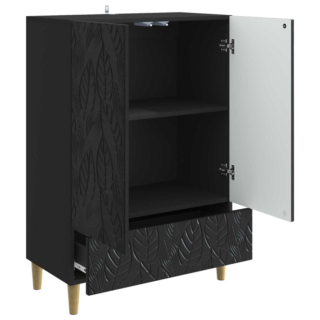 Sideboard Black 66 x 34.5 x 95 cm Particleboard