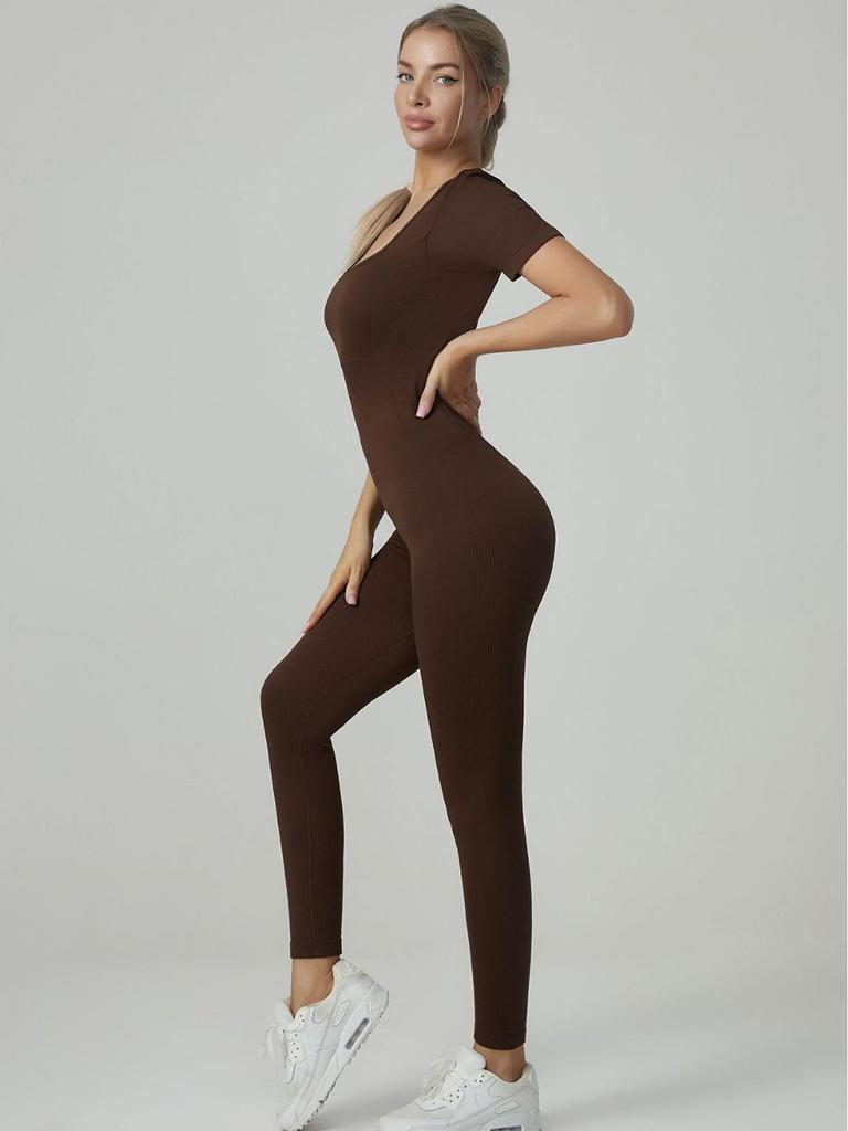 Seamless Women's Yoga & Running One-Piece - Quick-Dry Fit for Spring & Autumn
