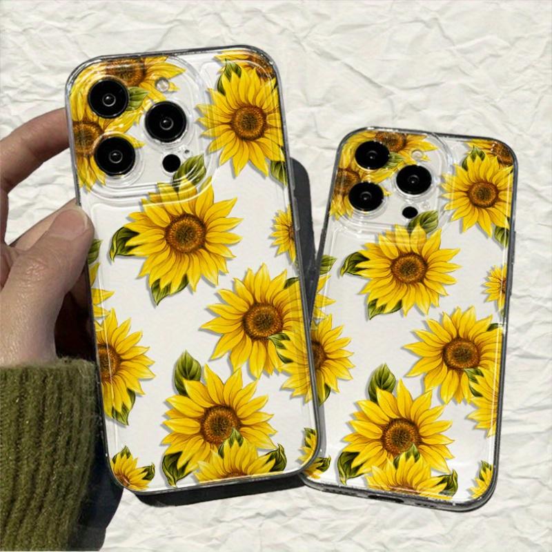 Sunflower Graphic Clear Phone Case For iPhone 16 15 11 12 14 13 Pro Max Mini X XS XSMax XR 7 8 Plus SE4 16e Silica Covers Fundas