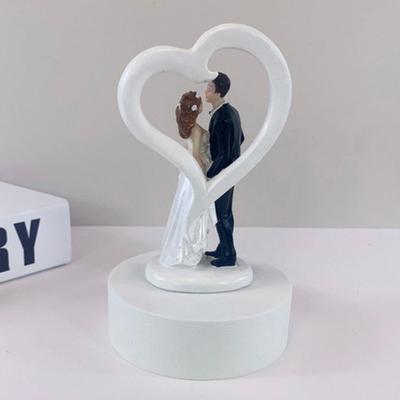Elegante Topper per Torta Nuziale Sposo e Sposa - Decorazione per Anniversario, Bridal Shower, Festa di Fidanzamento
