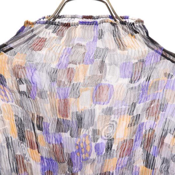 ISSEY MIYAKE Made In Japan Overall Handle Long Sleeve Pleated See-through Cut Women Used