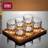 CLITON European Carved Whiskey Glasses Set