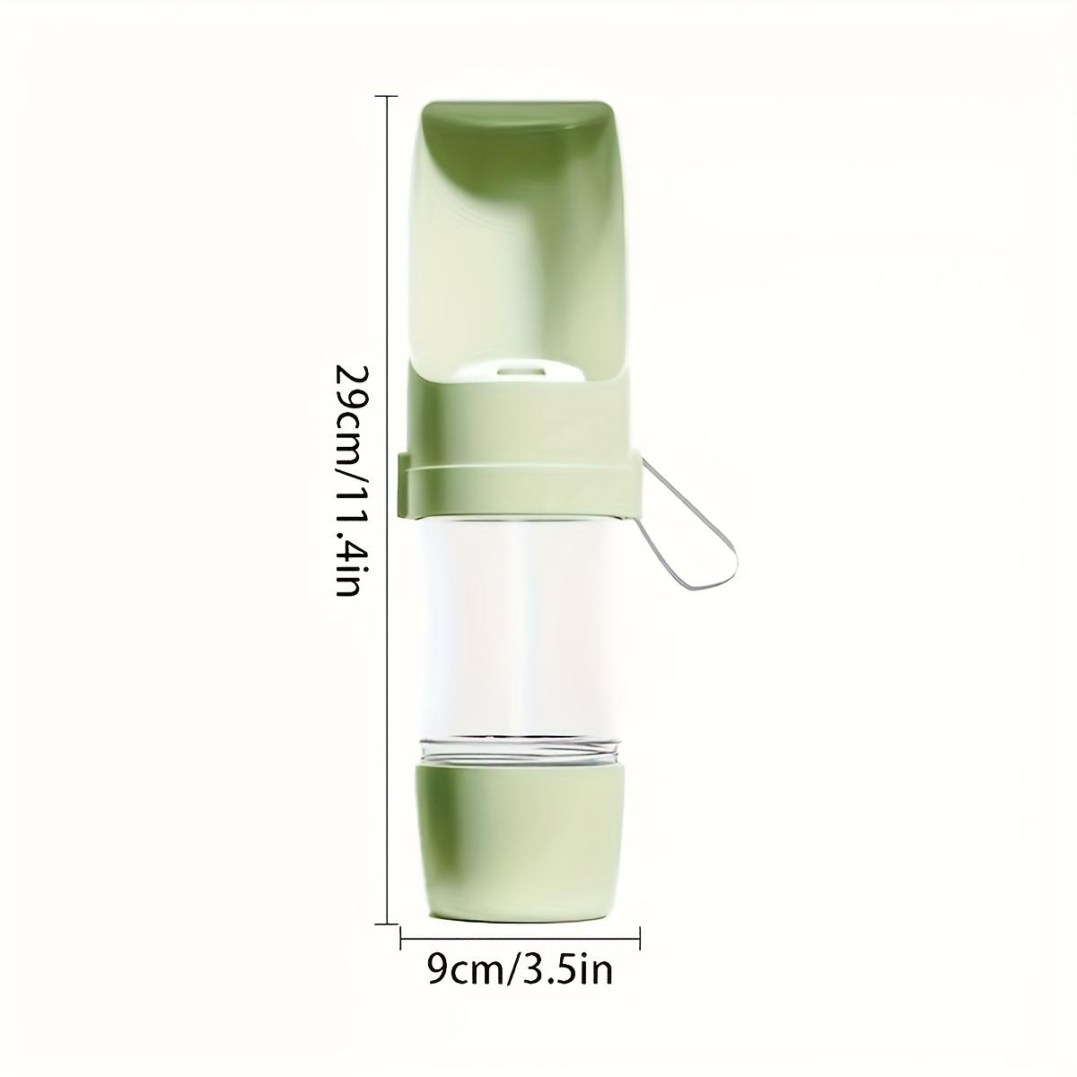 

Leak Proof Portable Dog Water Bottle Foldable Travel Cup With Carry Strap Durable Plastic Pet Hydration System For Outdoor Use зелений