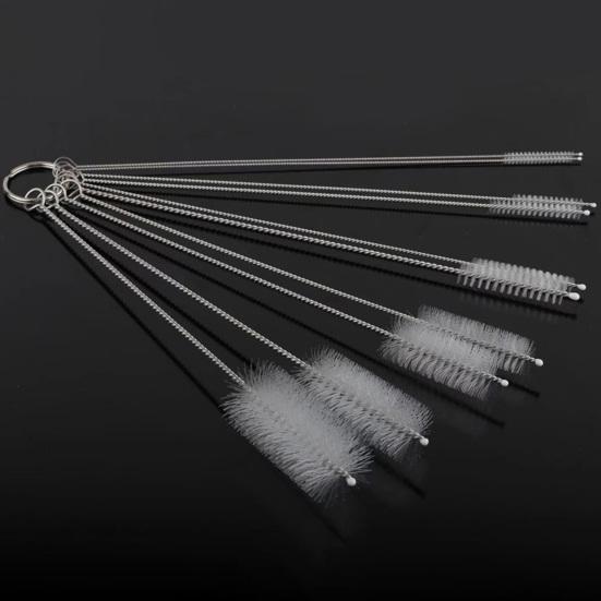 Cleaning Brush Extended Reach Deep Clean Tall Glasses Bottles Straws Cleaning Scrubber Multiple Sizes Flexible Metal Stem Drinking Container Cleaner