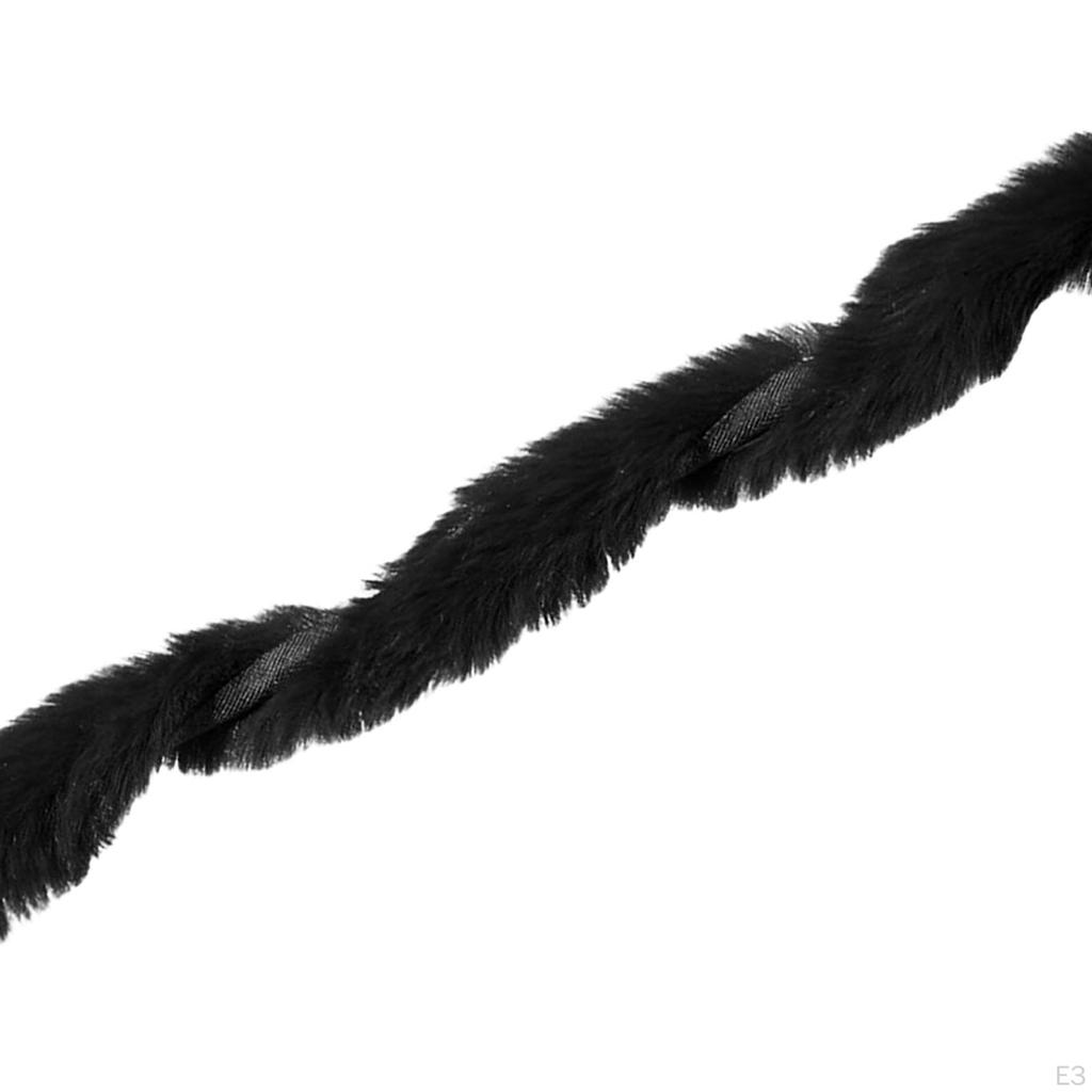 Artificial Fur Ribbon Christmas Tree Skirt 5cm Width 78.74inch Length Furry Strip Trimming