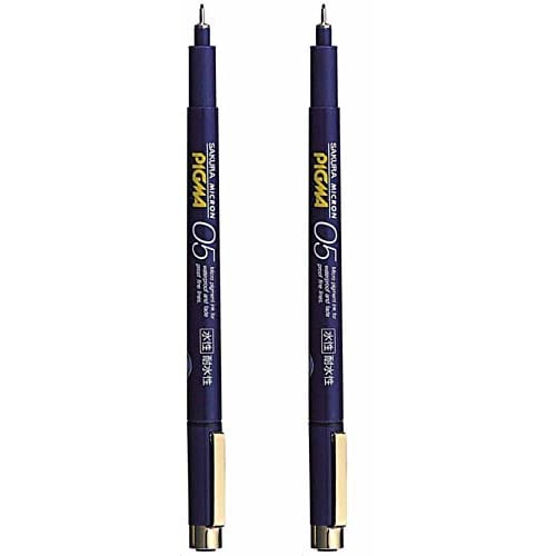 

Sakura Crepas Water Based Marker Pigma 0.5mm Black ESDK05#49 Set of 2