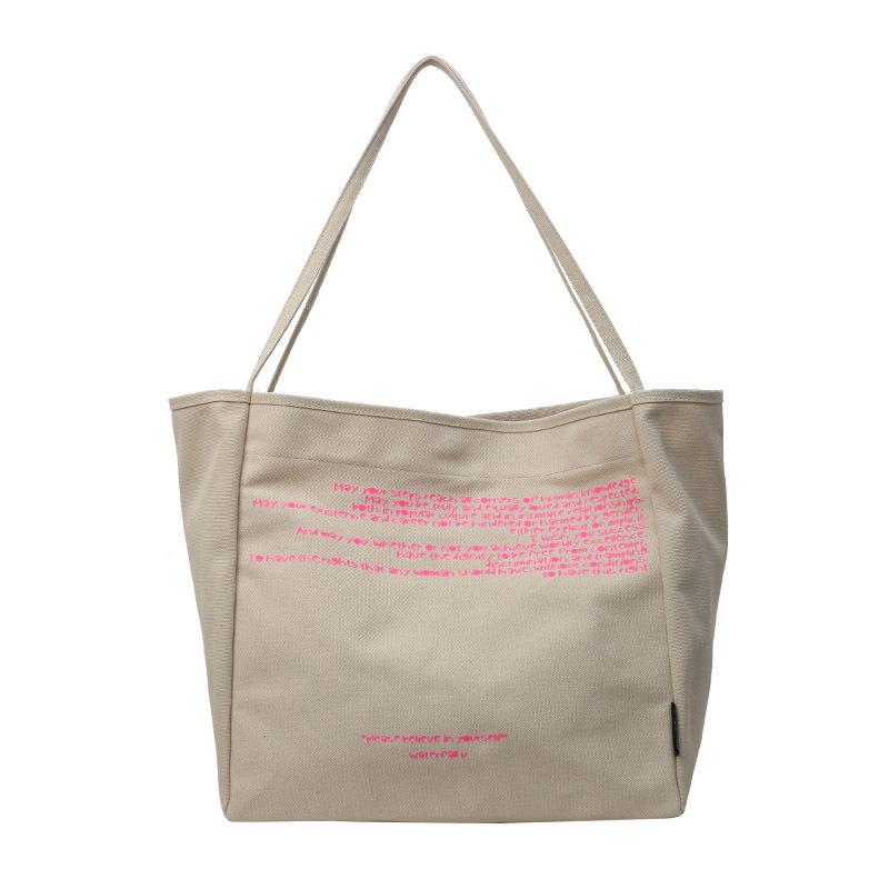 תיק קנבס קיבולת גדולה תיק מכתבים לנשים תיק כתף טוטה