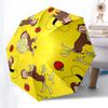 Curious George, Bananas Automatic Opening and Closing, 8 Rib Structure Portable Umbrella, Suitable for Men and Women In All Seasons  Perfect