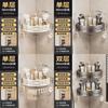 Abs Suction Cup Triangle Bathroom Shelf With Hooks For Home Organization And Storage