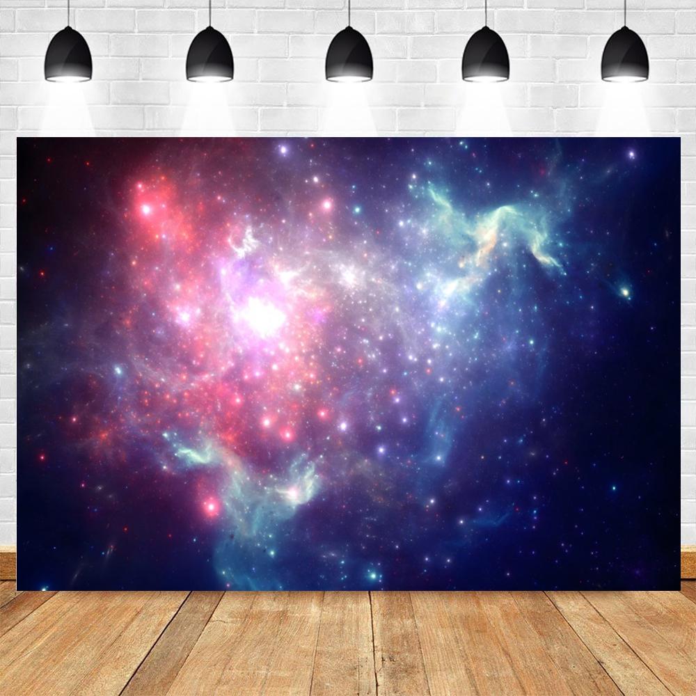Cosmic Galaxy Backdrop Starry Sky Milky Way Stars Universe Space Theme Photo Background Baby Shower Birthday Party Decor Banner