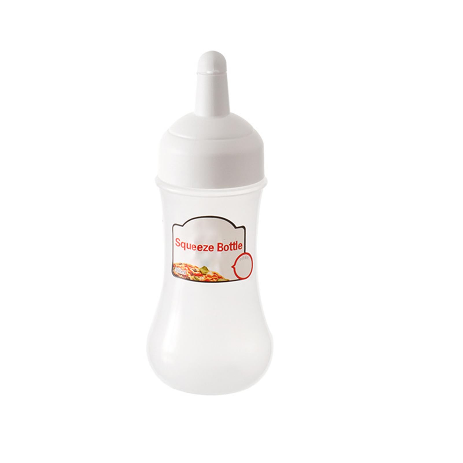 Transparent Plastic Squeeze Sauce Bottle With Lids For Ketchup Salad Dressing
