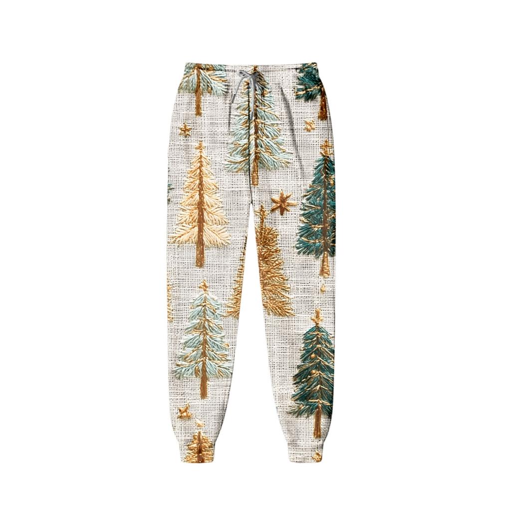 Kids Christmas Print Hooded Sweatshirt Set for Boys and Girls