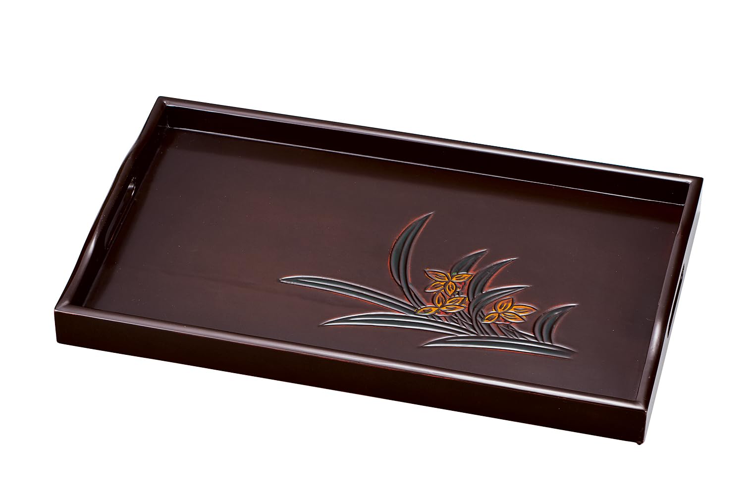 

Nakatani Brothers Co., Ltd. Wooden 17.0cm Long Tray, Colored Orchid, 37-5809