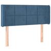 VidaXL Tête de lit avec oreilles Bleu foncé 93x16x78-88 cm Velours3118808
