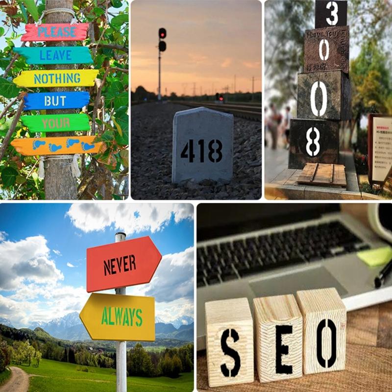 36 Bucăți Șabloane PET cu Litere și Numere Reutilizabile Șabloane de Desen pentru Pictură Proiect de Artizanat Artă Murală și Decorațiuni pentru Casă