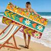 Colorful Floral and Heart Pattern Towel Beach towel quick-drying for travel outdoor sports jogging beach and swimming