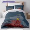 Cartoon Pattern Bedding Quilt Set Quilt Cover Pillowcase Home Decoration Birthday Gift (1 * Duvet Cover + 2 * Pillowcase, Without Core)