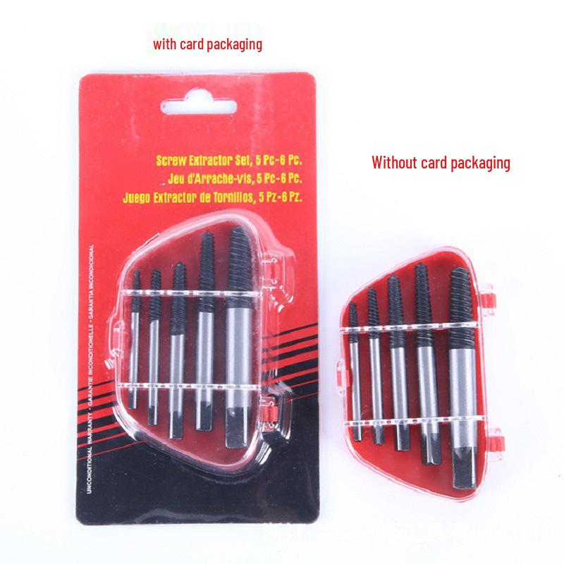 4-Point & 6-Point Triangle Valve Water Pipe Screw Extractor Set (5/6/8 Pcs) for Broken Thread Removal