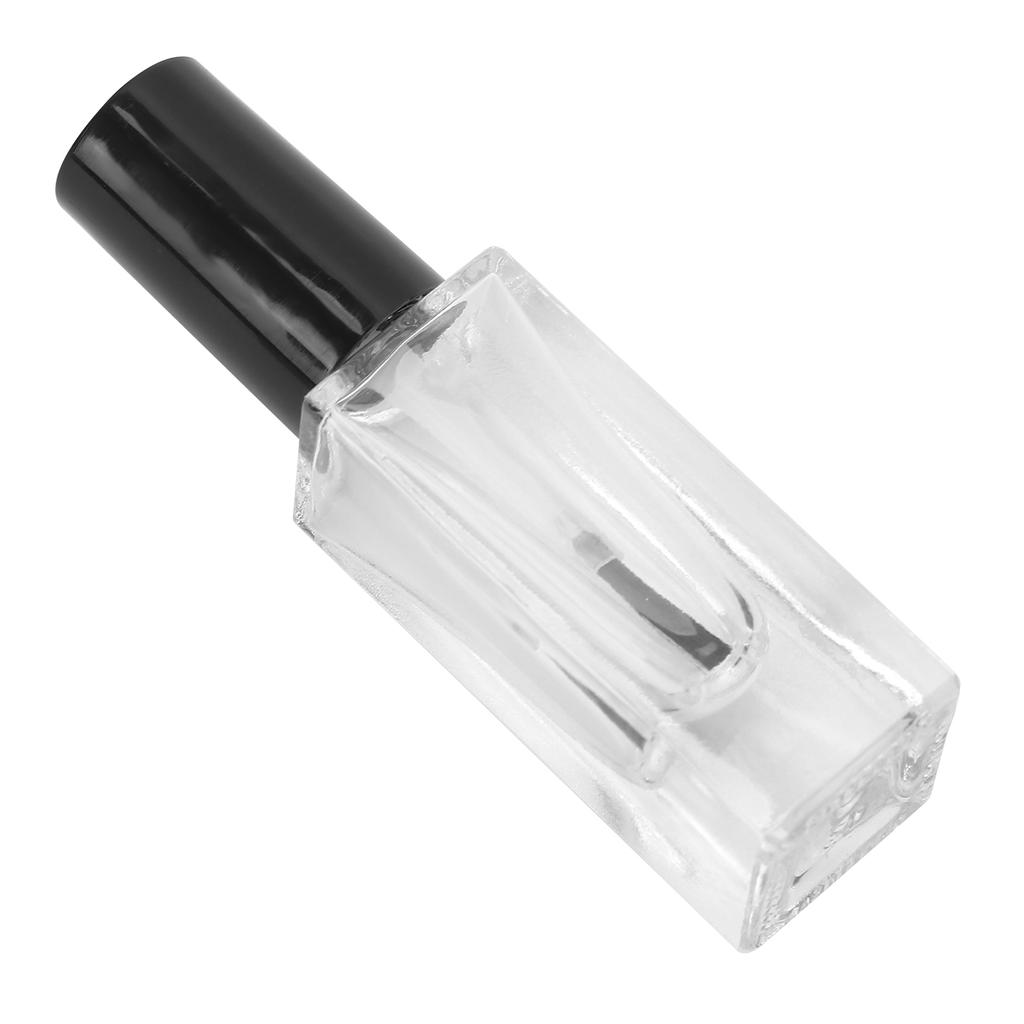 8 Stück Nachfüllbare Nagellackflaschen Transparentes Glas Nagellack Rechteckige Flaschen 7ml