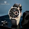 Pagani Design Watch Business Gold Black Men's Quartz Watch VH65 Waterproof Calendar Clock High-quality Leather Watch for Men