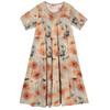 Elegant Long Dresses Summer Clothes Short Sleeve Casual Loose Women Dress