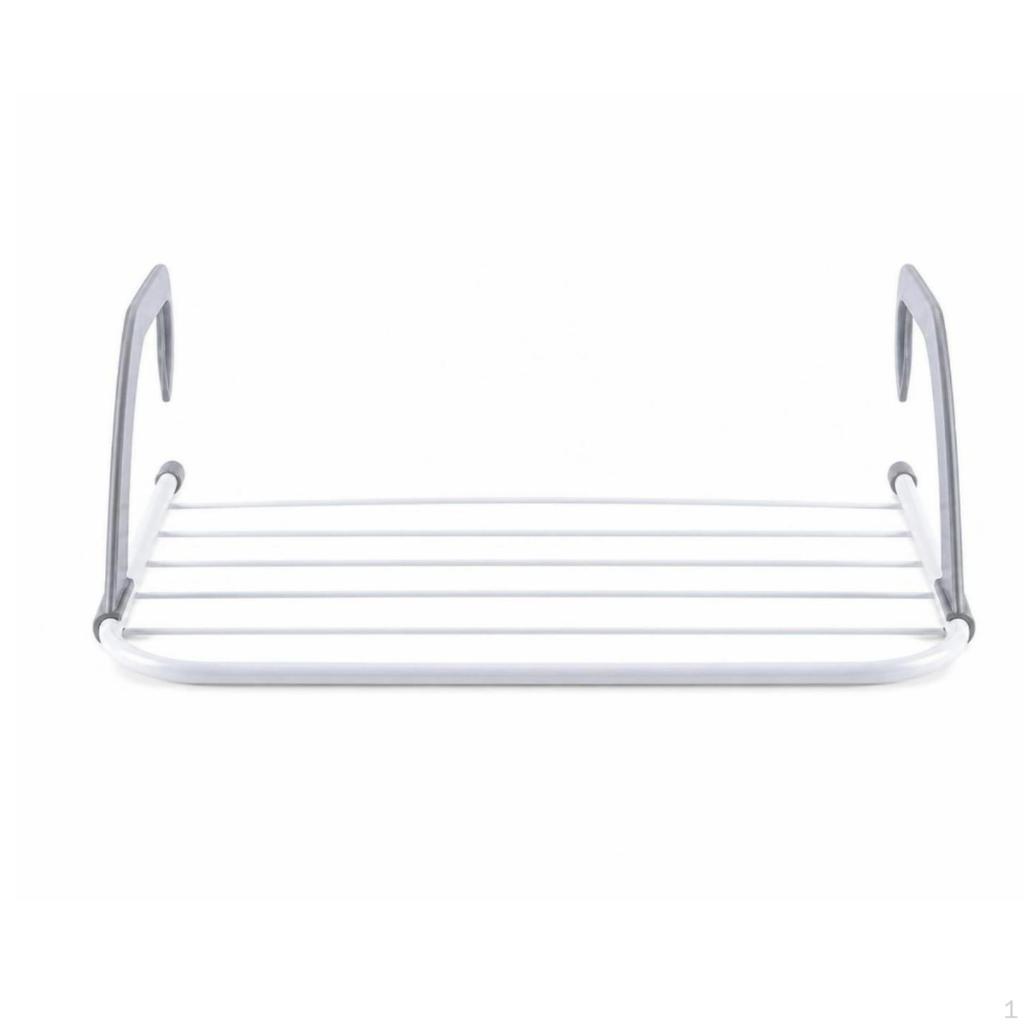 Hanging Clothesline Rack Stainless Steel Balcony White
