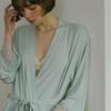 Micro Modal Lace Robe Mint Blue  Fwgn301n 
