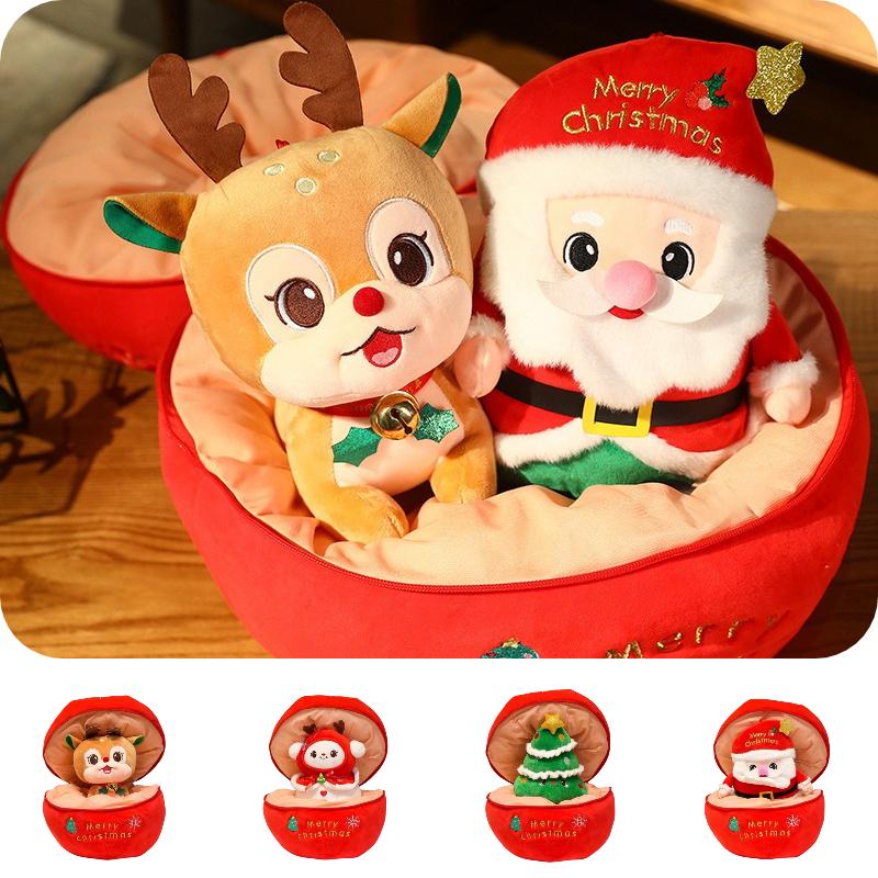 Fruit Eve Christmas Plush Toy Santa Claus Deer Stuffed Doll Kid Gift Decor Room