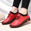 Handmade soft-soled mother casual shoes single shoes women's spring and summer new square dance shoes breathable soft leather women's shoes