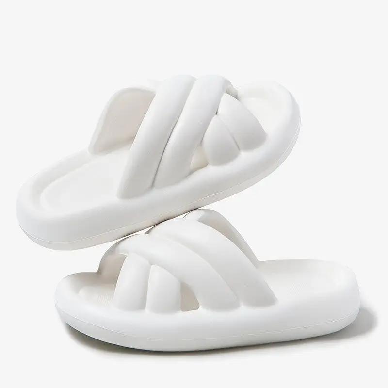 Fashion 2025Household Bathroom Slippers Women Trend Thick Sole EVA External Wear Couple Soft Sole Indoor Shower Slippers Casual Shoes