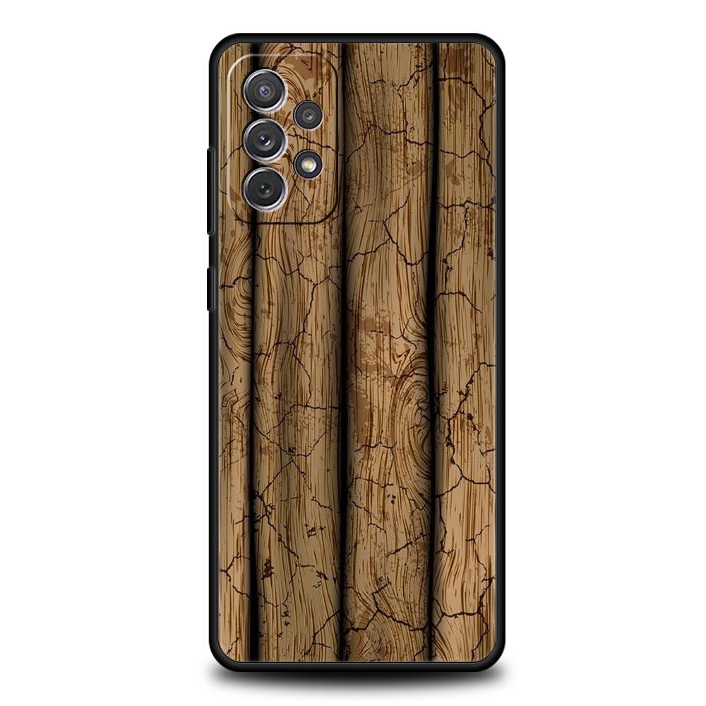 Vintage Wood Grain Pattern Phone Case for Samsung Galaxy A55 A35 A17 A07 A15 A13 A25 A51 A71 A72 A73 A32 A52 A52S A41 Soft TPU