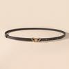 Women's New Fashionable Versatile Belt Retro Butterfly Black Belt Ins Style Decorative Belt for Suit Jeans