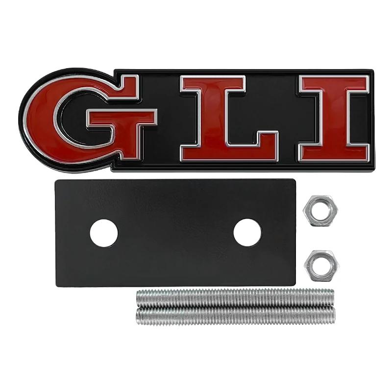 VW 2026 Hot 3D Metal Red Black GLI Logo Front Grill Emblem Badge For Volkswagen VW Sagitar Bora Jetta MK4 MK2 Mk3 MK5 MK6 MK7 Ac