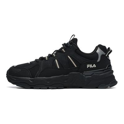 Trek 1S Fabric Synthetic Leather Casual Low-Top Dad Shoes Men Sneakers Black Gray F12M211129FCB