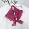 Clearance Welfare Retro Linen Square Scarf Literary And Versatile Women'S Summer Neck Protection Cotton And Linen Small Silk Scarf Scarf Printed Model