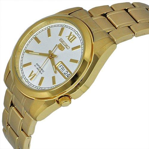 Seiko 5 SNKL58K1 Mechanical Men's Gold and White Watch