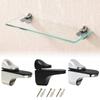 Single Pack Adjustable Glass Shelf Bracket Zinc Alloy Wall Mounted Support Compatible with 3mm to 20mm Glass or Wooden Shelves