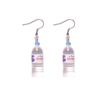 Creative Resin Mineral Water Bottle Dangle Earrings for Women