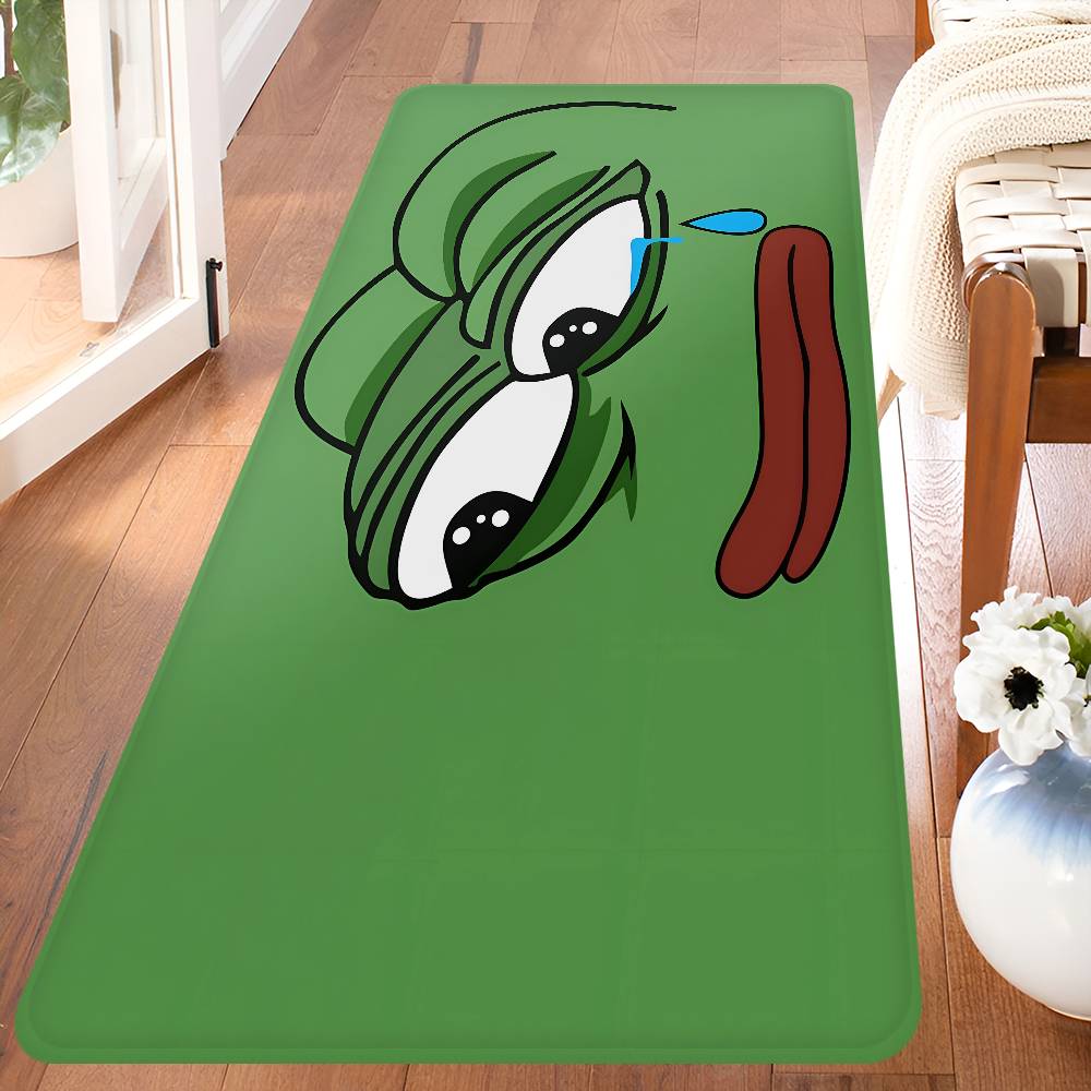 Popular Internet Meme Sad Frog Game Kitchen Mat Nordic Style Bedroom Living Room Doormat Home Balcony Anti-Slip Welcome Rug