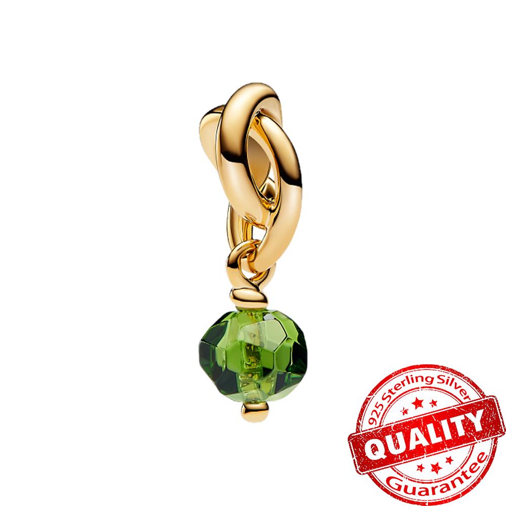 Einzigartiger Kupferfarbener Geburtsstein Ewigkeit Runder Hängeanhänger Passend für Originalarmband Mädchen Geburtstags Schmuck Geschenk