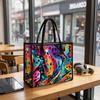 Colorful Printed Tote Bag Trendy Fashion Shoulder Bag for Outdoor Daily Use