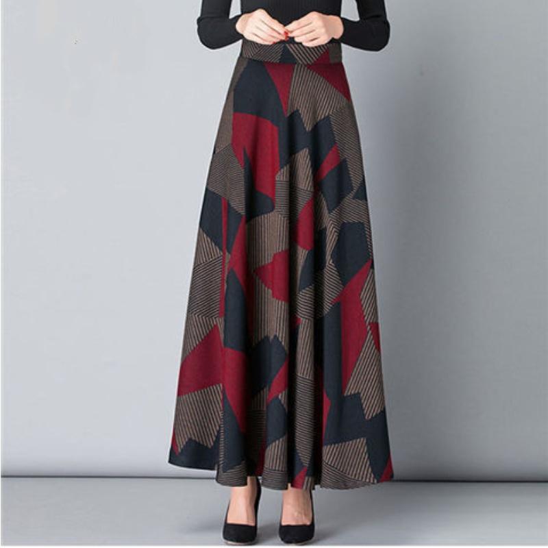New Summer Skirt A Version High Waist Long Skirt Big Swing Skirt Ladies Fashion