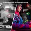 מיקרופון קונדנסר USB דינמי RGB עם סינון רעשים למשחקים, סטרימינג חי ושולחן עבודה למחשב.
