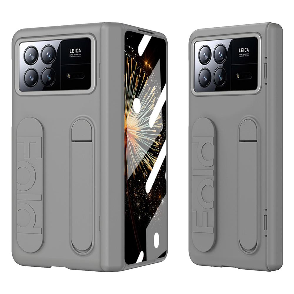 For Xiaomi Mix Fold 3 5G Case Kickstand Wristband PC Phone Cover with Tempered Glass Film