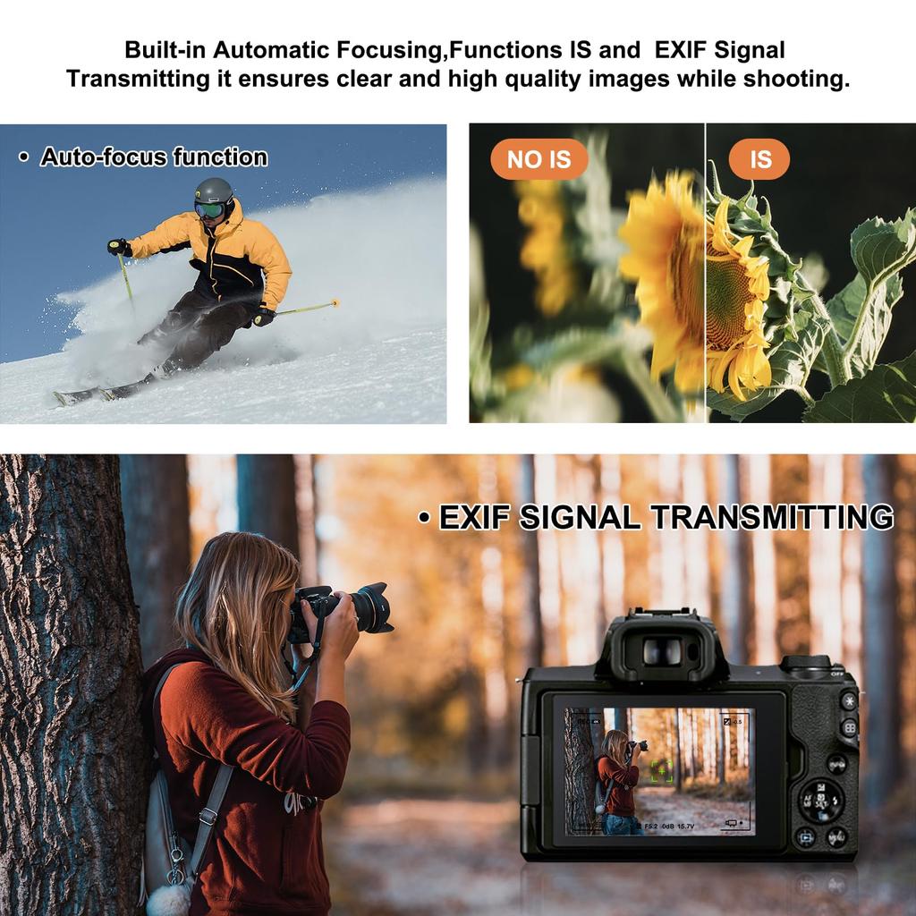 Gltire EF-EOS R Lens Adapter Canon EF/EF-S to RF Mount Autofocus Compatible with R5 R6 R7 R8 R10 R50 R100 RP R3