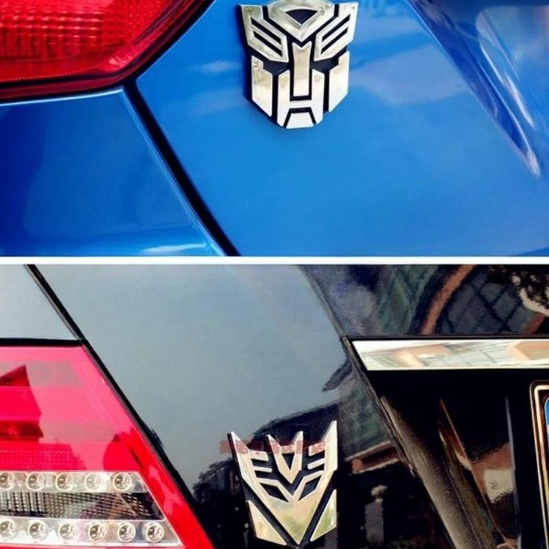 3D Aluminum Alloy Stickers Transformation Toys Emblem Autobots Badge Decepticons Logo Decal Phone Decoration Mobile Accessories